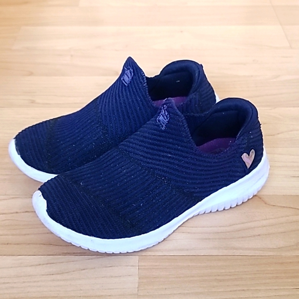 SKECHERS Air Cooler Memory Foam Navy Slip On Shoes Kids Size 11